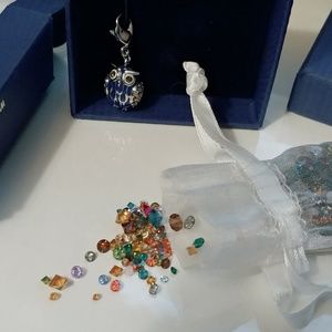 Swarovski owl charm and loose stones